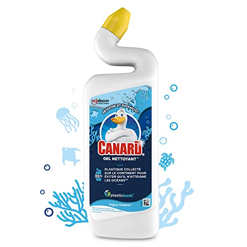 Canard WC Gel Nettoyant Formule Sans Acide Fort - Elimine Taches & Calcaire - Parfum Vague Océane - 750 ml Cover