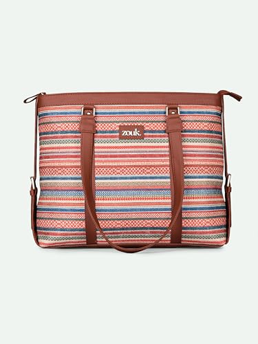 Image of ZOUK Office Bag | Stylish Bags for Office Use | Laptop Bag 15.6 inch | Stylish Tote for Office Use | Purse for Women | Vegan Leather Handbag | Daily & Travel Use