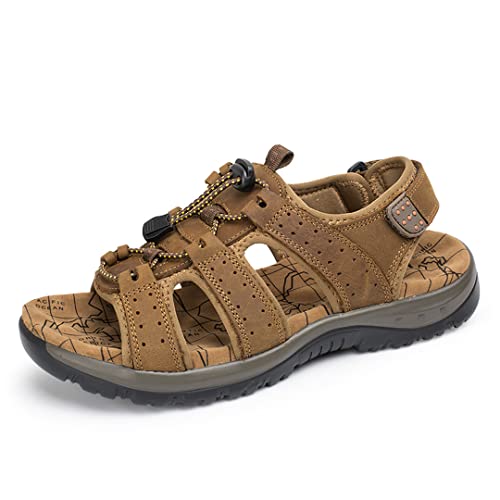 Outdoor Summer Sandals Men Leather Beach Sandals Hiking Shoes