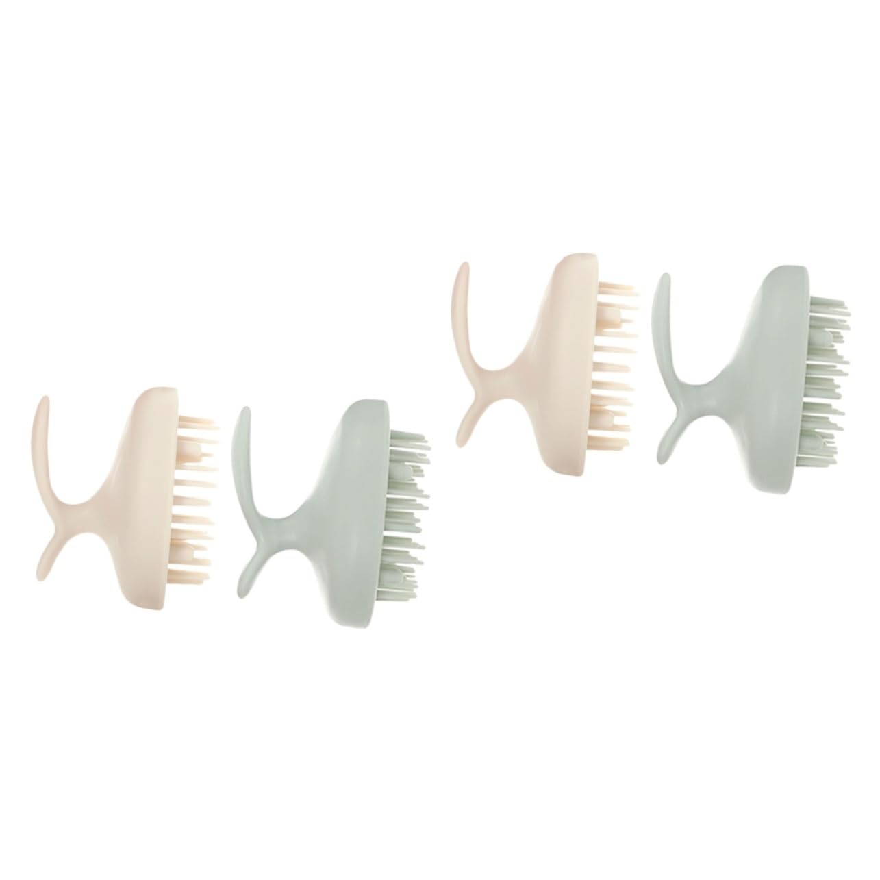 minkissy 4piezas Masajeador De Cabelludo Cepillo De Champú Para Cuidado Del Cabello y Exfoliación Para Masaje y Limpieza Del Cabelludo Eficaz El Cuidado Del Cabello Compacto y