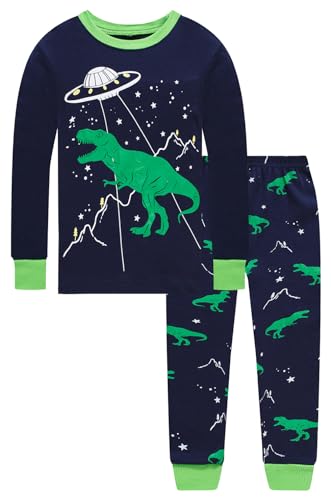 Image of Little bety Boys 4 Pieces Cotton Pajamas Toddlers Long Sleeve 24M-12Years