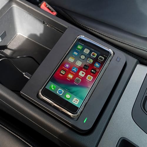 Cargador de coche inalámbrico Qi 10W y alfombrilla de carga rápida de teléfono 4