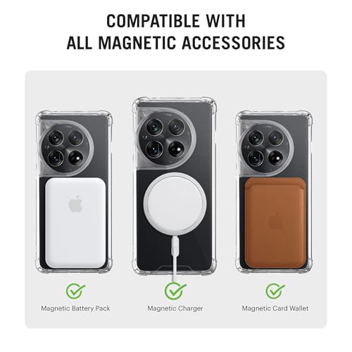 Image of DailyObjects Clear Magnetic Phone Case Cover Compatible with OnePlus 12 | Wireless Charging Slim Back Cover | 2 Layer Edge Protection & Shockproof