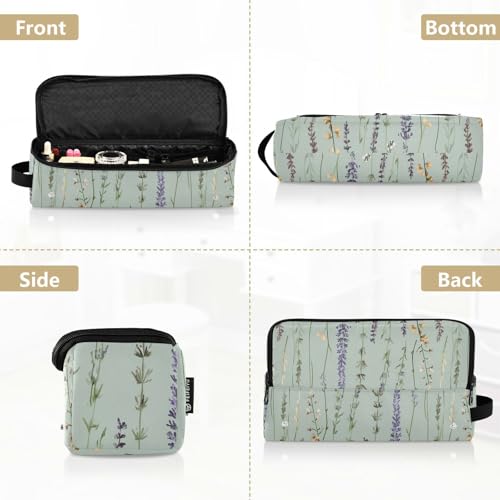Organizador rústico de herramientas para cabello Lavenders Green 2 en 1 con mat resistente al calor, bolsa de viaje de doble capa para plancha, rizadora y secadora de cabello para mujeres miniatura 5