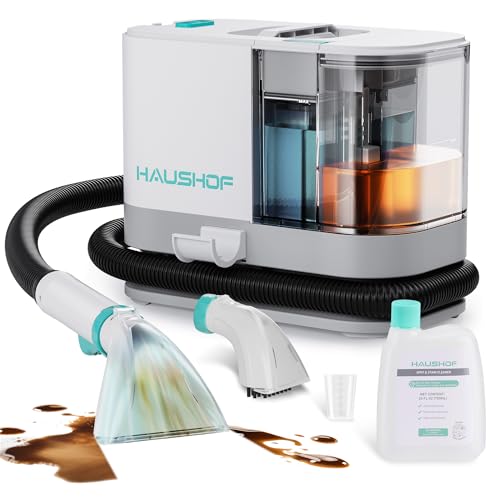 HAUSHOF Portable Carpet Spot and Upholstery Cleaner Machine, 13Kpa Powerful Suction & Spot Remover...