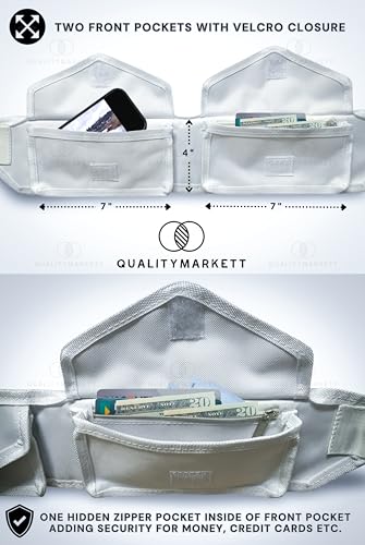 Premium Ihram Belt for Hajj & Umrah, Comfortable Pilgrim Waist Belt with Secure Zippered Pockets for Documents and Phones, Adjustable Waist Size 26’’-50’’ Inches Anti Theft Double Lock Buckle4