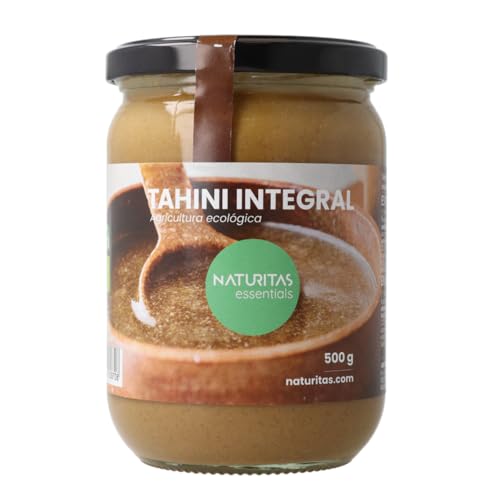 Tahini Bio 500 g Naturitas Essentials | Crema de sésamo integral | Semillas de sésamo de Agricultura ecológica | Vegano y sin lactosa | Ideal para hummus y recetas