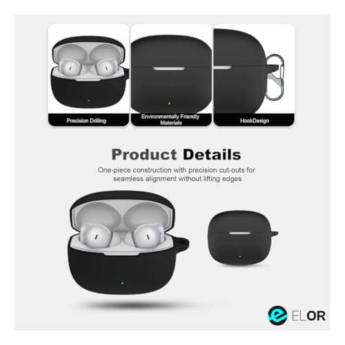 Image of ELOR Premium Silicone Case Cover Compatible with OnePlus Nord Buds 4 Pro (Earbuds Not Included) (Frost White)