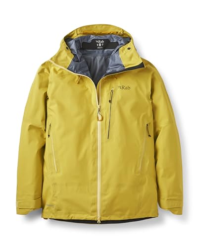 Rab Men s Latok Alpine GTX Jacket - Gore-Tex Waterproof Breathable Coat for Climbing & Mountaineering - Dark Pollen - Medium