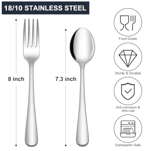 Hiware H24SP-428 24-Piece Forks And Spoons Silverware Set thumb #1