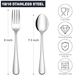Hiware 24-piece Forks and Spoons Silverware Set, Food Grade Stainless Steel Flatware Cutlery Set for Home, Kitchen and Restaurant, Mirror Polished, Dishwasher Safe - Image 2