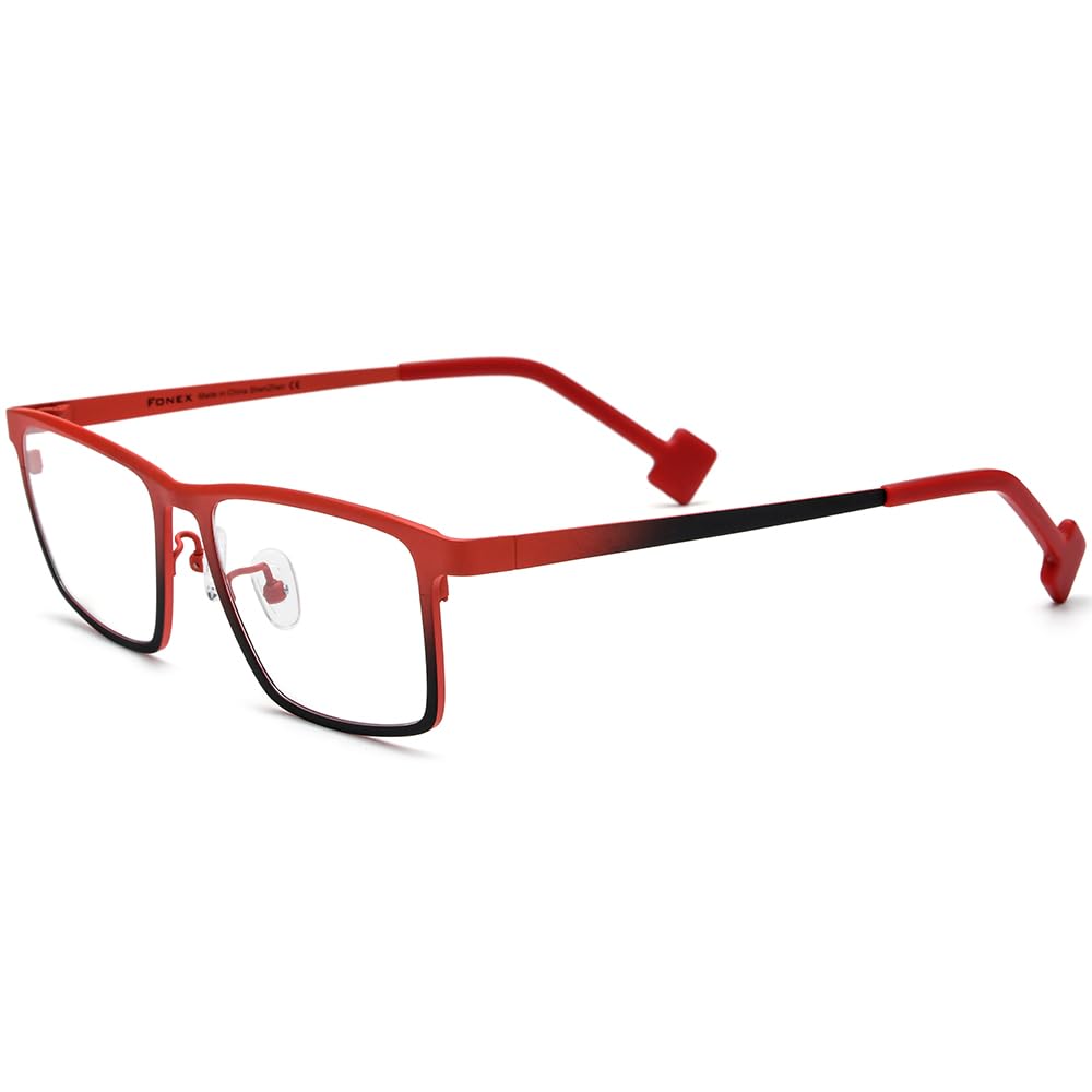 FONEX Colorful Pure Titanium Glasses Frame Women Retro Round Eyeglasses