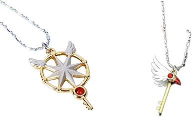 カードキャプターさくら CCさくら 封印の杖 星の杖 夢の杖 ネックレス セット Amazon.co.jp: カードキャプターさくら 木之本桜 ネックレス