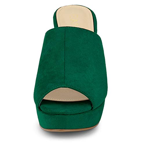 Image of Allegra K Women's Open Toe Platform Chunky Heel Slides Sandals | Party Sandals