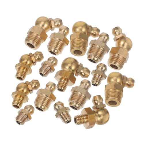 MUCKLILY 60pcs Grease Fitting Set Full Assortment Kit 1/4-28 Sae-lt Straight 45° 90° Fittings Easy Operation for Automotive Industrial Use