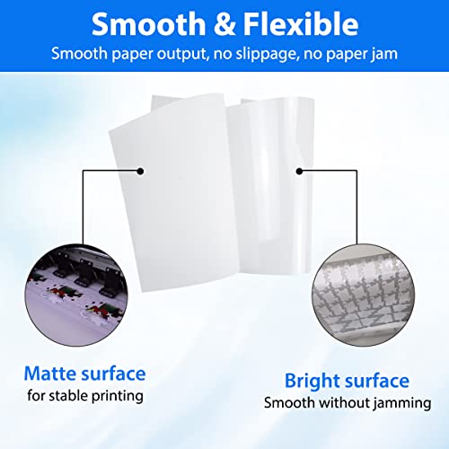 Fantasyon Dtf Transfer Film 30 Sheets Double-Sided Glossy Clear Pretreat Dtf Film Pet Heat Transfer Pape A4(8.4" X 11.7") For Diy Direct On T-Shirts Textile #TOP4