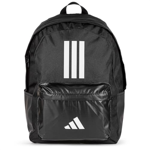 adidas Unisex Classic Three Stripes Back To School Backpack, Black/White, One Size