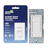 Leviton SureSlide LED Advanced Dimmer Switch for 150W Dimmable LED, Halogen and Incandescent Bulbs and Fixtures, 66741-W, White