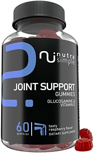 Joint Support Gummies Extra Strength Glucosamine & Vitamin E, Natural Flexibility & Joint Support Supplement - Best Cartilage & Immune Health Support for Women & Men - 60 Gummies