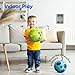 U&C Planet Playground Balls for Toddler 1-3, 2 Pack 6 inches Rubber Balls with Pump, Kickball Outdoor Indoor Game for Kids 1-5 Years, Catoon Balls with Dinosaur Planet for Boys Girls