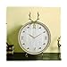 xuejuanshop Zegar biurkowy Zegar stołowy/salon, dom, hotel / biurko dekoracja / zegar wahadłowy, materiał miedziany, 45 cm wysokości i 35 cm szerokości, kominek zegar półkowy (kolor: beżowy)