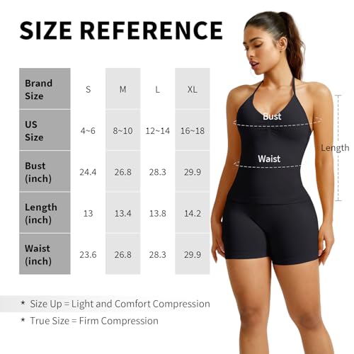 Workout Impact Longline Strappy Tank Tops for Women with Built in Bra Sleeveless Gym Seamless Backless with Adjustable Strap4