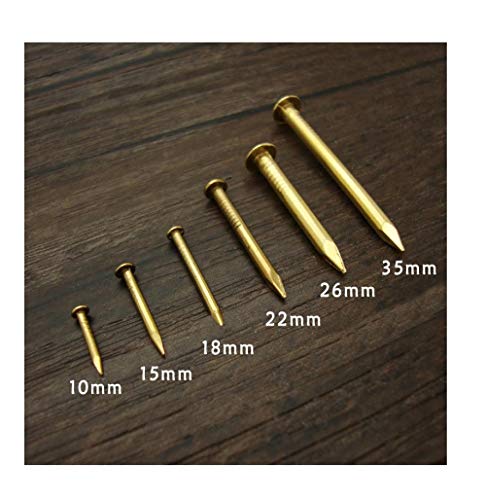 Hardware Nails, concrete nail, Brass Nails, Pure Copper, Round Small, Drum, 30 pieces-21 * 2mm(8 * 1.2mm) miniatura 2