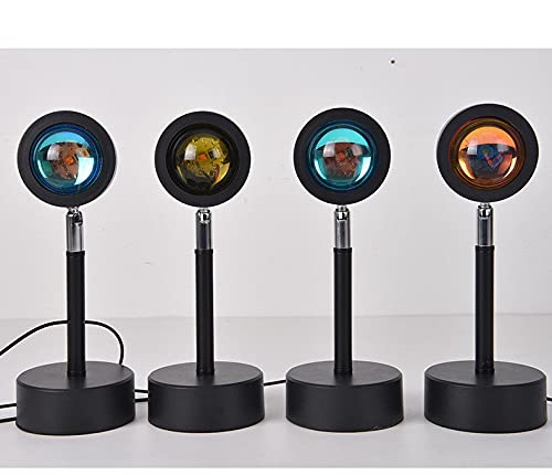 2021 New Arrivals Colorful Rainbow Sunset Halo Atmosphere Mini table Lamp, RGB Ambient Usb Sunset Halo Projector Lamp