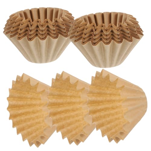 BAZEITFLOW 100個 入りコーヒーフィルター錐形 ペーパーフィルター 木繊維製 使い捨てドリップ用 自宅オフィス携帯用シンプル設計