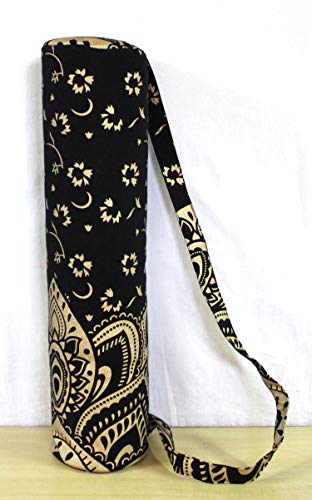 Yoga Mat Bag w/Shoulder Strap (Black Gold ) - Image 3