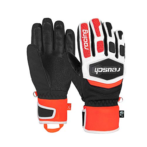 Reusch Worldcup Warrior R-TEX® XT - Guanti da dito unisex, design sportivo, colore: nero/bianco/rosso fluo