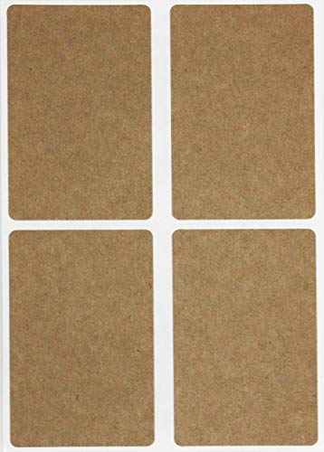 Royal Green Kraft Sticker Labels Rectangle for Crafts and Gift Packaging (75mm x 50mm) 7.5 cm x 5 cm-200 Pack