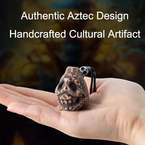 Aztec Death Whistle - The Portable Handmade Clay Screaming Sound Authentic Aztec Death Mini Whistle for Halloween Pranks, Scary Gifts (Mini Whistle)