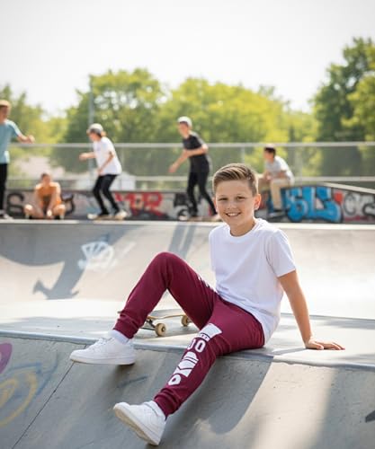 Image of KYDA KIDS 100% Cotton Track Pants for Boys | Premium Printed Soft Single Jersey Fabric | Elastic Waist Loose Fit Summer Full Length with Rib Hem (Pack of 2)