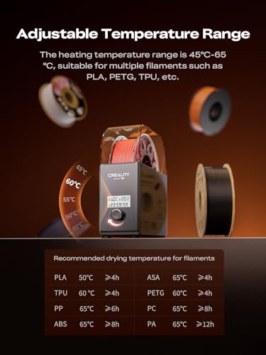 Image of Creality Filament Dryer Box Pro 2026, SpacePi SE Upgraded 65 PTC Heating with Fan, Dust & Moisture-Proof Storage, 3D Printer Filament Spool Holder, Dehydrator for 1.75mm /2.85mm PLA PETG ABS TPU