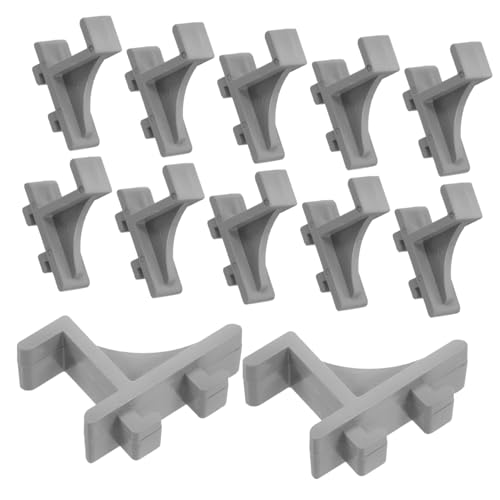 Cabilock 12 piezas Clips Soporte Estante Plástico para Frigorífico y Congelador Duraderos y Fáciles de Instalar Accesorios Recambio para Estante Botellero Puerta Frigorífico