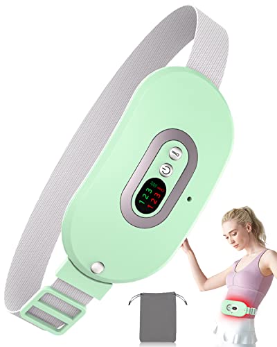 Period Pain Relief Machine-Electric Wearable Menstrual Heating Pad,Small USB First Period Cramp Heat Pad,Wireless Rechargeable Battery Belt Simulator for Back and Stomach Pain as Teen Girl Women Gift
