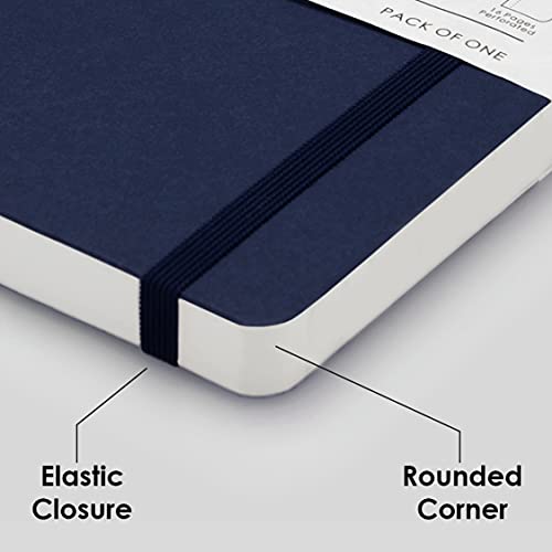 Image of myPAPERCLIP Limited Edition A5 Plain /Unruled Notebook | 192 Pages, 100 GSM, Soft Cover, A5 (5 .83 x 8.27 in) | Flat Lay Design | Bookmark, Elastic Closure | Imperial