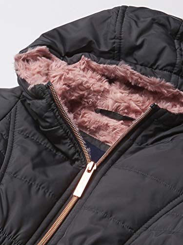 Limited Too Girls\' Mid Length Packable Jacket, Charcoal, 10/12