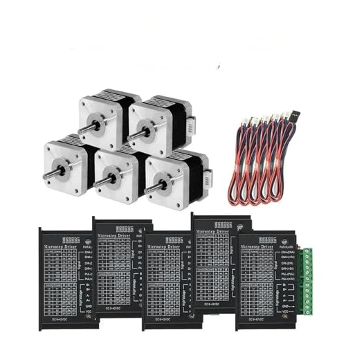 Moteur pas à pas Nema 17 robuste avec kit de 5 pilotes pour imprimante 3D