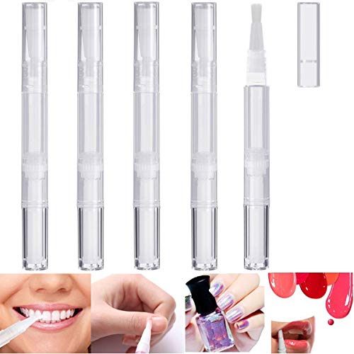 3ml Twist Pen Empty Transparent Nail Oil Pens Cosmetic Container Lip Gloss Eyelash Growth Serum Liquid Tube for Women Female Girls 5 Pack