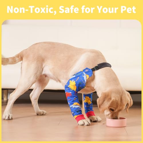 Image of LovinPet Dog Elbow Protector Anti-Licking Elbow Sleeve, Adjustable, Comfortable & Durable Front Leg Guard for Medium to Large Dogs, Prevents Licking and Chewing,Dog Sleeve,Dog Leg Sleeve,Red