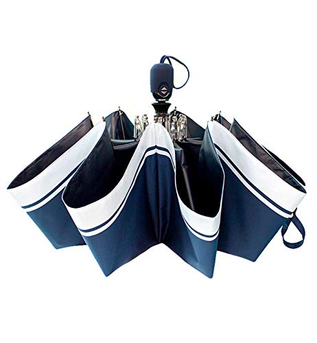 HappyGo 折りたたみ傘 晴雨兼用 レディース 晴雨兼用 UVカット 8本骨ガラス繊維製 耐風 撥水 軽量 ワンタッチ自動開閉 収納ポーチ付き