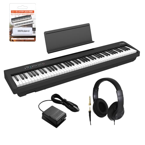 Roland FP-30X BK 電子ピアノ 88鍵盤 ヘッドホンセット ローランド
