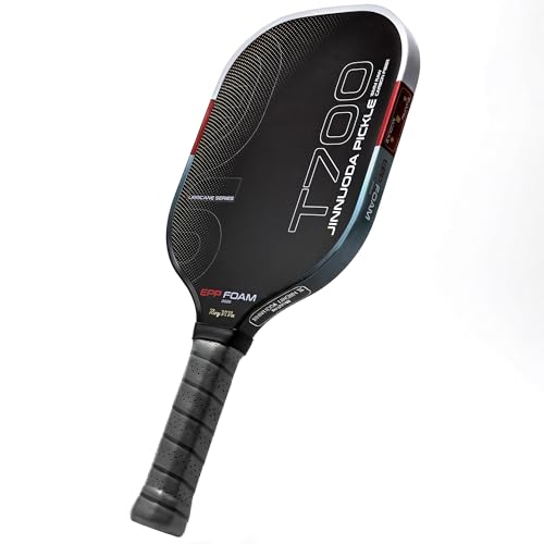 Image of Pickleball Paddle with T700 Raw Carbon Fiber, 16mm Upgraded EPP Foam Core, Torque-Boost Weighting System & Elasticity Enhancement Design