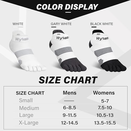 Image of Hylaea No Show Running Athletic Anti-Blister Wicking Coolmax Socks, Seamless Anti-odor