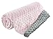 berry bebe -Baby Blanket for Baby Girl Ultra Soft and Cozy Minky DOT, Perfect Baby Shower Gift, Pink and Gray for Baby Girl