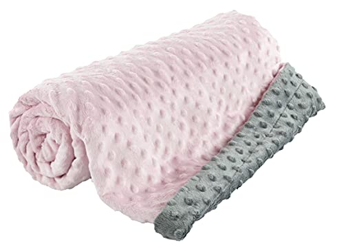 Image of berry bebe Minky Baby Blanket for Girl Super Soft and Plush
