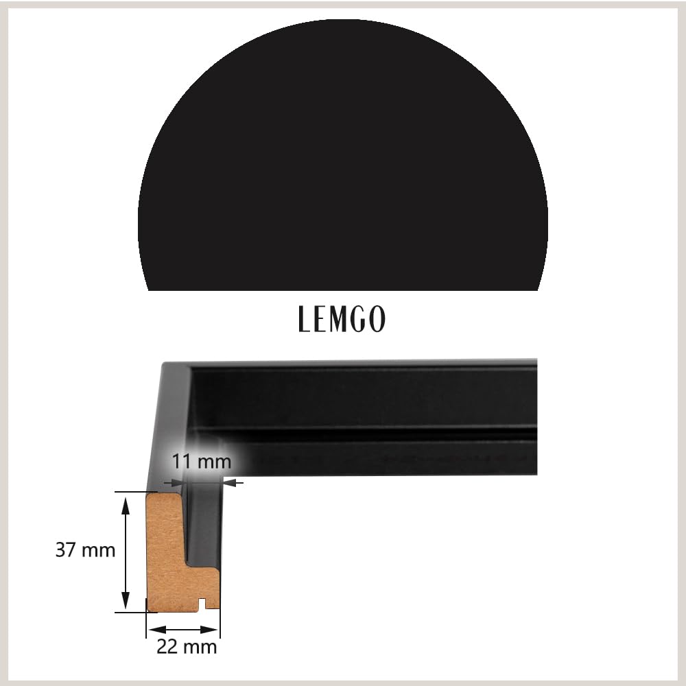 Bildershop-24 Cornice per fughe ombreggiante Lemgo per telaio della barella e tele, bianco (lucido), 40x40cm
