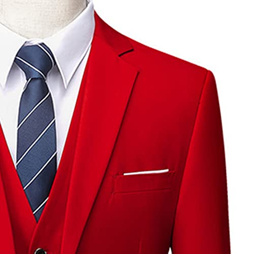 Men Slim 3 Piece Suit Set 2 Button Solid Formal Wedding Tuxedos Suits Shawl Lapel Stylish Party Blazer Vest Pants3